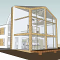 Modern Detached Villa Featuring Curved Roof Large Glass Windows Wooden Elements And Lawn Terrace