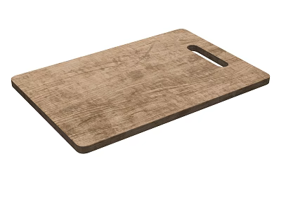 Wooden Cutting Board with Handle for Kitchen Food Preparation and Cooking 3d model