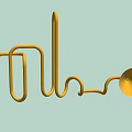 Golden Curved Tubular Playground Equipment For Kids Outdoor Play Fun