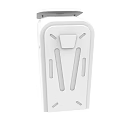 White Compact Washing Machine with Open Lid and Transparent Inner Drum