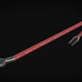 Industrial Equipment With Red Handle Pointed Tip And Forked End For Construction Use