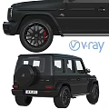 Black Mercedes G Class Car Model With Multiple Views And V Ray Rendering 3d model