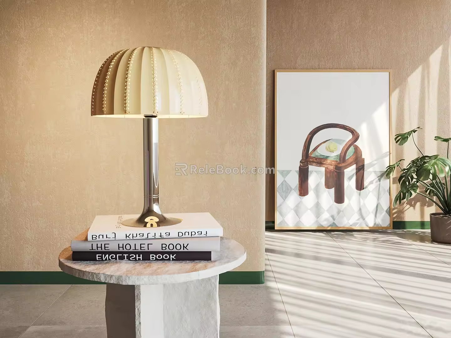 Modern Table Lamp Metal Mushroom-Shaped Table Lamp Combination 3d model