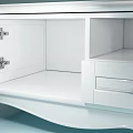 White Modern TV Stand With Drawers Cabinet Doors And Storage Space