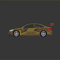 Yellow And Black Racing Car With Rear Wing Number 10 And Sponsor Logos