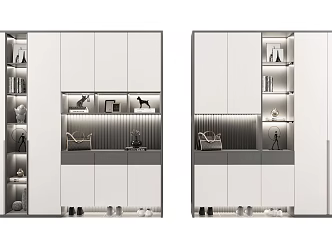 Modern shoe cabinet 3d model