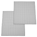 Modern Minimalist Square Rugs with Geometric Patterns in Gray and Off White 3d model