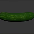Fresh Green Cucumber Vegetable with Smooth Skin and Striped Pattern on Gray Background