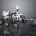 Smart Machine With Robotic Arm Six Wheels And Camera Sensor For Exploration 3d model