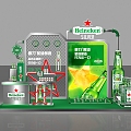 Modern Beer Meichen Roadshow Interactive Heineken Beer Sales Desk Display Ring Display 3d model