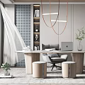 Modern study 3d model