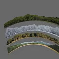 2D background forest background forest mountain range ball sky background forest perspective forest ring forest background 3d model