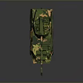 Military Camouflage Wheeled Armored Tank With Gun Turret And Antenna