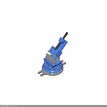 Blue Bench Vice With Adjustable Jaw And Rotary Base For Workshop Use
