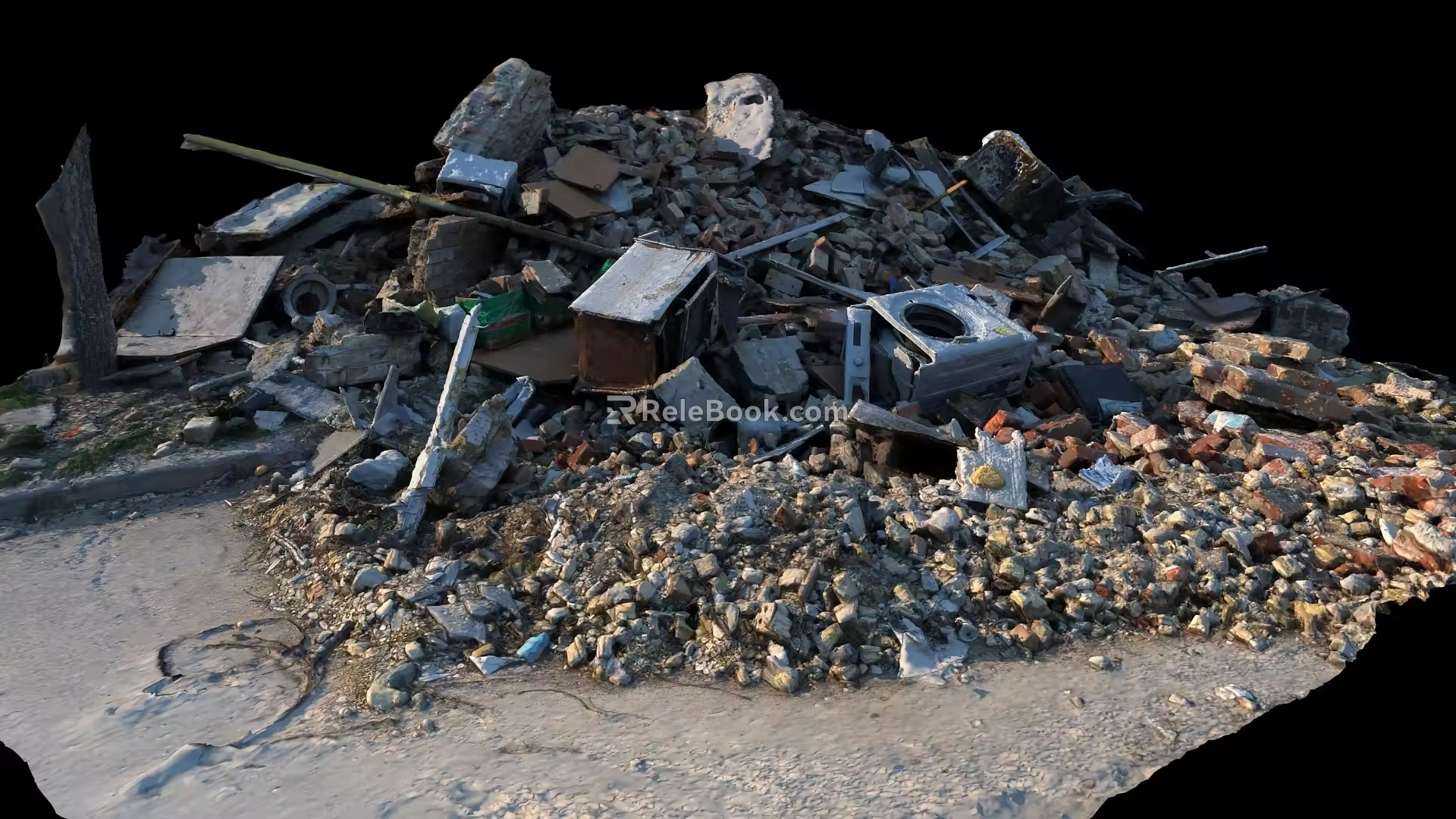 Scanning wreckage Life Ruins Life Scrap Building Ruins Building Wreckage Ruins Residue 3d model