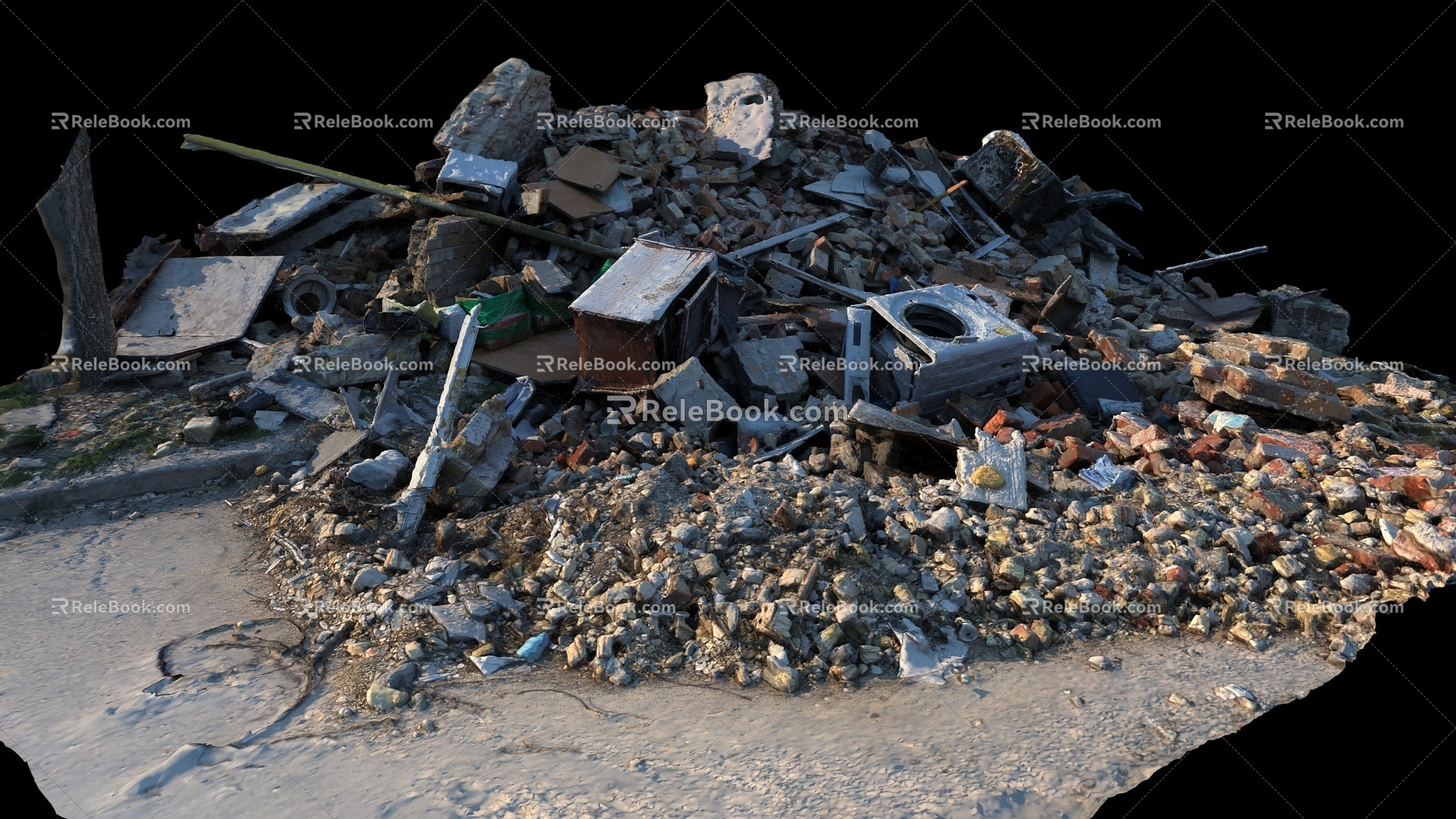 Scanning wreckage Life Ruins Life Scrap Building Ruins Building Wreckage Ruins Residue 3d model