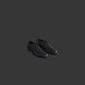 Black Leather Lace Up Formal Business Dress Shoes With Smooth Surface