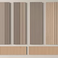 Various Stylish Wall Panels With Vertical Stripes And Wooden Textures For Interior Decoration