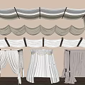 Modern drapery ceiling gauze curtain bed curtain mosquito net fabric ceiling 3d model