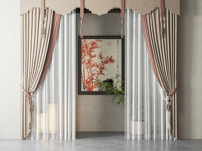 New Chinese Curtain 3d model