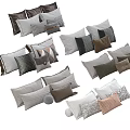 Modern pillow combination 3d model