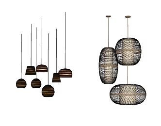 Modern chandelier indoor furniture creative chandelier 3d model