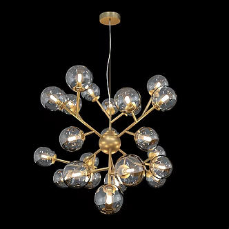 Nordic Style Chandelier Light Luxury Living Room Magic Bean Creative Personality Molecular Hall Bedroom Simple Master Bedroom Dining Room Chandelier 3d model
