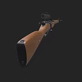 Vintage Bolt Action Rifle With Wooden Stock Metal Barrel And Scope Design