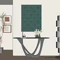 Modern end view cabinet 3d model
