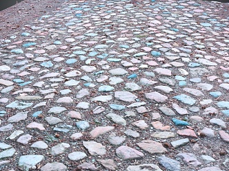 Modern Pavement Stone Pavement Corridor 3d model