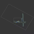 Curved Stone Path Road Facilities With Green Bushes Palm Trees And White Buildings Blue Sky