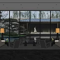 Reception Rest Area Negotiation Area 3d model