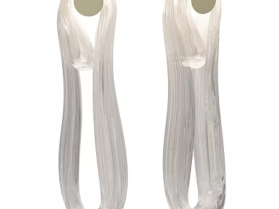 Modern Wall Lamps with Transparent Streamlined Glass Shade and Elegant Curved Design for Interior 3d model