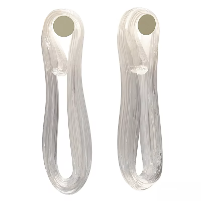 Modern Wall Lamps with Transparent Streamlined Glass Shade and Elegant Curved Design for Interior 3d model