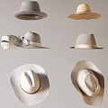 Assorted Fashionable Hats Collection with Wide Brim Straw and Decorative Bands