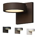 Modern Wall Lamp With Round Illuminated Shade And Various Color Options For Interior Lighting
