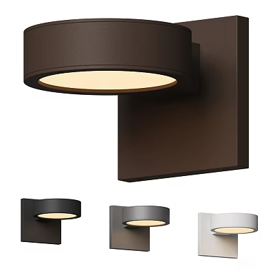 Modern Wall Lamp With Round Illuminated Shade And Various Color Options For Interior Lighting 3d model
