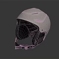 White Ski Helmet With Ventilation Vents Padded Interior And Adjustable Chin Strap