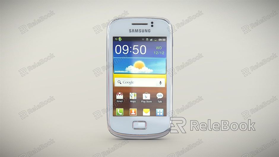 modern mobile phone samsung white model