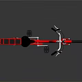 Stylish Red City Bicycle With Black Seat Silver Handlebars And Rear Rack On Dark Background