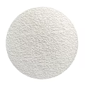 Circular White Textured Component with Soft Fabric Surface and Decorative Design