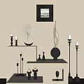 candle ornaments candlestick ornaments 3d model