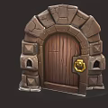 Dungeon Gate Stone Gate Arch 3d model