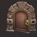 Dungeon Gate Gate Stone Gate Arch 3d model