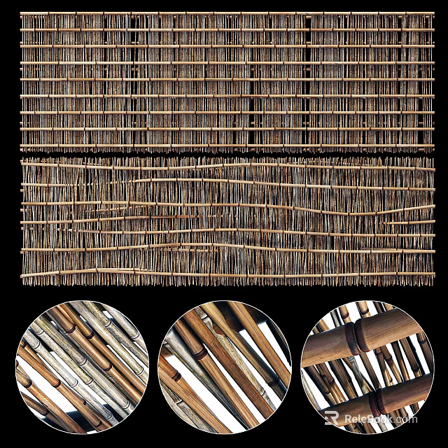 Bamboo Woven Fence Design With Natural Texture Intricate Details And Crafted Patterns 3d model 