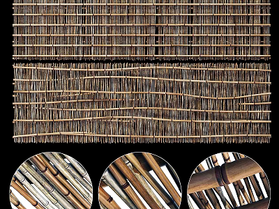 Bamboo Woven Fence Design With Natural Texture Intricate Details And Crafted Patterns 3d model