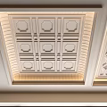 Decorative Ceiling Panel Design With Intricate Geometric Patterns And Ornate Borders 3d model