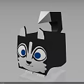 Cute Black And White Cat Shaped Storage Box For Home Organization And Decor