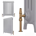 White Cast Iron Column Radiators With Decorative Design For Home Interior