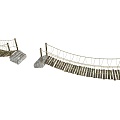 Suspension Bridge Floating Bridge Small Bridge Rope Bridge Slab Bridge 3d model